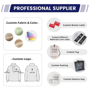 Felpe da <span class=keywords><strong>Uomo</strong></span> con Collo Alto Stile Lusso Discreto, Stampa Personalizzata, Logo Ricamato, Grafica, Orlo Diviso, Vestibilità <span class=keywords><strong>Aderente</strong></span>, del Produttore - Product Image 5