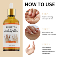 Sérum Liquide Éclaircissant Rapide pour Jointures Sombres, Végétalien et à Base de Plantes, Correcteur de Pigmentation, Hydratant Corporel et Mains Bio, Marque Privée