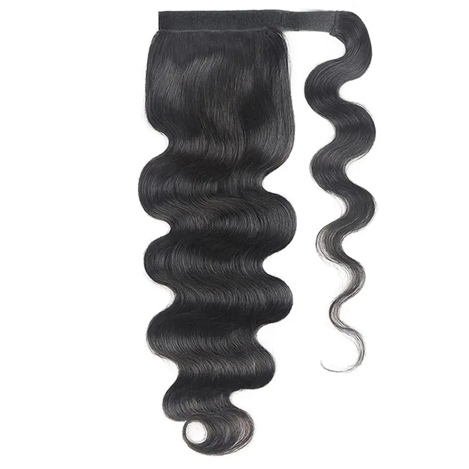 Raw virgin cuticle aligned human hair wholesale drawstring ponytail hair,natural mink brazilian ponytail human hair extensions