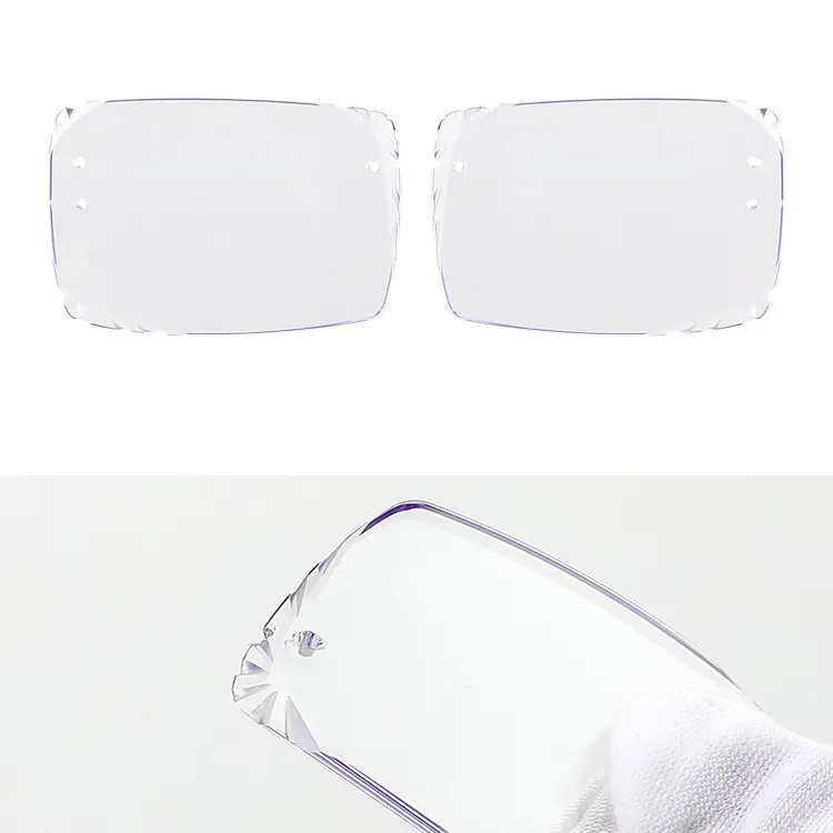 2024 chất lượng cao sang trọng vuông UV400 Shades Kính mát thời trang ống kính mát kính mát trong suốt Nylon ống kính ưa thích
