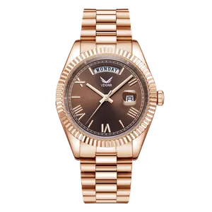 Homens Luxo Minimalista Calendário 5atm Impermeável 316l Aço Inoxidável Relógio Homens Quartz Relógios Relojes Hombre
