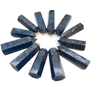 Nouvelle arrivée de pierres de guérison artisanales en cristal naturel Point d'astronphyllite pour la décoration