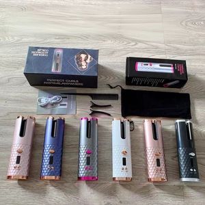 Fer à boucler professionnel Magic Wave rotatif avec logo personnalisé, en céramique, chauffage PTC, écran LCD de température pour usage domestique et hôtelier - Product Image 6