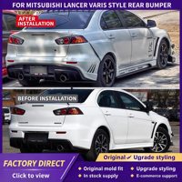 Pare-chocs arrière pour Mitsubishi Lancer Evo 10, kit carrosserie, couvre-pare-chocs arrière, pièces de modification pour course automobile