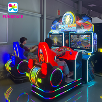 Jeu vidéo d'arcade Funspace à pièces simulateur de conduite Machine de jeu de course dynamique pour deux personnes pour Game Center