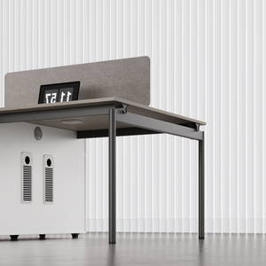 Escritorio de Oficina Modular de Madera Convertible Moderno, Espacio de Trabajo con Punto de Conexión, Estaciones de Trabajo con División de Escritorio - Product Image 4