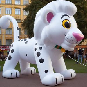 León inflable gigante blanco publicitario de 3m de altura con luces Led, juguete decorativo de León de dibujos animados para Decoración - Product Image 6