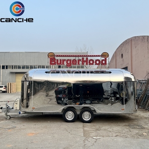 Restaurant mobile en acier inoxydable, kiosque de restauration rapide, camion de nourriture, remorque avec cuisine complète, chariot à glaces et à hot-dogs - Product Image 1