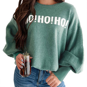 Suéter Personalizable con Logotipo, Estilo Nuevo de Otoño Invierno, Jersey de Manga Larga para Mujer, Suéter Personalizado con Estampado de Letras Multicolores para Mujer - Product Image 2