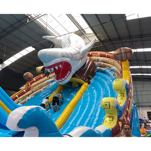 Castillo Inflable de Lujo con Tobogán, Parque Acuático Pirata, Combinado con Zona de Juegos Inflable, Alquiler para Fiestas y Eventos al Aire Libre - Product Image 6