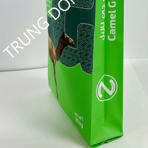 Bolsa tejida de PP laminada BOPP de alta calidad con forro de PE, parte inferior de pellizco para alimentos, fertilizante de alimentación de arroz hecho en Vietnam - Product Image 1