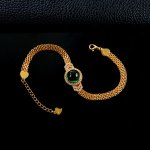 Pulsera de Plata 925 con Esmeralda Cultivada y Oro Amarillo, Brillante y Elegante, Regalo Perfecto para Cumpleaños o Sorpresa Diaria para Chicas - Product Image 4