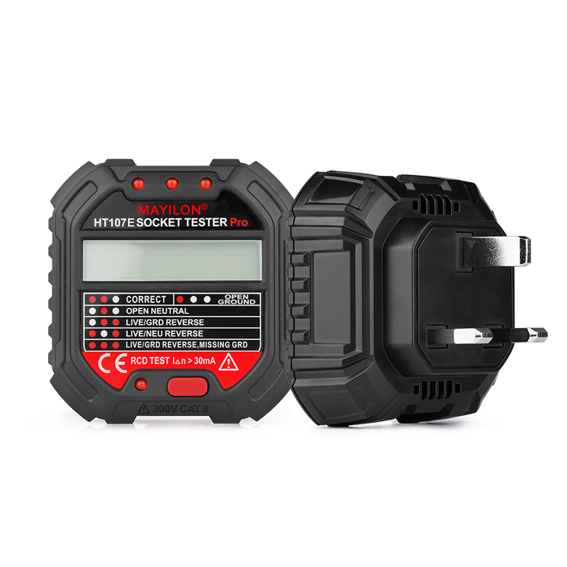 Стандарта ЕС, США, Великобритании США Plug тестером habotest HT107E серии открытый грунт прибор для проверки патронов с цифровым дисплеем