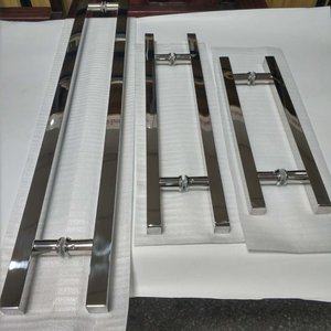 Tiradores de <span class=keywords><strong>puerta</strong></span> de vidrio de acero inoxidable de lujo modernos de la marca - Product Image 4