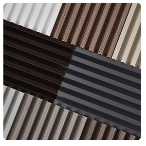 Panneau mural Panneaux acoustiques Pvc 3d Intérieur Bois Wpc Marbre Design Revêtement cannelé en vinyle Bardage Bois Lambris Thermiquement - Product Image 2