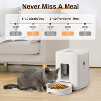 Distributeur automatique de nourriture pour chien 2L, alimenté par batterie, avec minuterie, Wifi, pour chats, programmation des repas, distributeur automatique de nourriture pour chats avec caméra