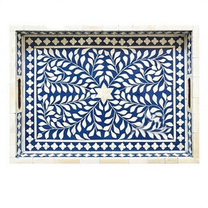 Designer Product Best Quality Bone Inlay Tray and MDF Board Serving Dishes Serving Dishes <b>Chocolate</b> Serving Trays Ramadan Tray - Product Image 1