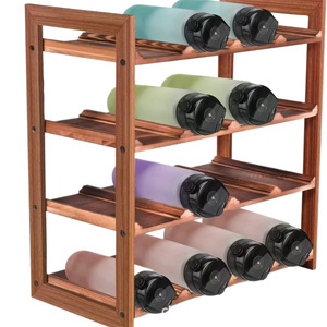 Estante de almacenamiento de botellas de madera, 5 niveles, diseño antideslizante de madera dura duradera para bebidas, vino, biberones - Product Image 5
