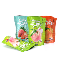 Pochette Doypack en aluminium avec bec verseur et paille intégrée pour jus et eau, 300ml 500ml, personnalisable avec logo