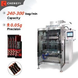 Máquina manual de llenado y sellado de sobres de plástico con sellado trasero multivía para gelatina, caramelos, paletas de hielo, jugo de frutas y líquidos - Product Image 1