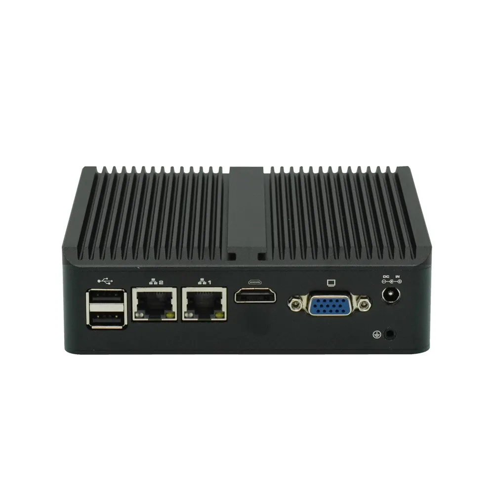 X86 N2840 Mini-Desktop-Computer Dual Lan Dual Com Industrie-PCS Nano Barebone lüfterloser Netzplatte günstiger Mini-PC