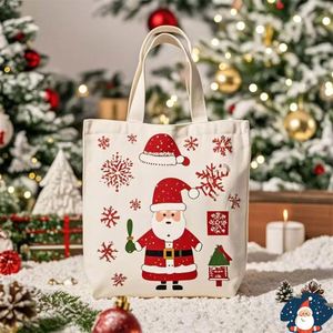 Wholesale Custom Christmas Themed Eco-Friendly <b>Large</b> Capacity Durable Canvas Shopping <b>Tote</b> <b>Bag</b> - Product Image 2