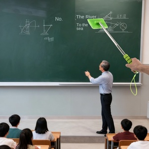 Ruida en plastique écologique petite serpillière rétractable mains libres propre tableau noir pour les écoliers enfants Mini - Product Image 1