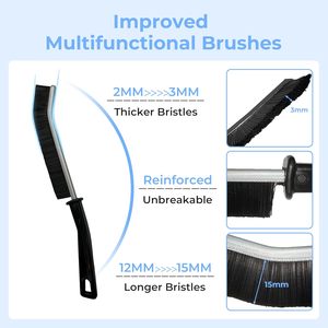 Reinigungsbürste, Hartborstige Fugenbürste, Toiletten-Fugenreinigungsbürste, für Kleine Räume, Küche, Bad - Product Image 3
