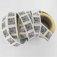 Etiqueta adhesiva de código QR a prueba de agua personalizada, etiqueta de código de barras variable para productos electrónicos de consumo, precio de fábrica, serie de números consecutivos