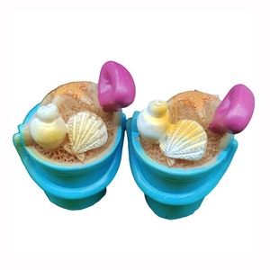 100 mini figurines décoratives d'été sur le thème de la plage, coquillages, étoiles de mer, seaux de plage, petites statues, artisanat décoratif - Product Image 6