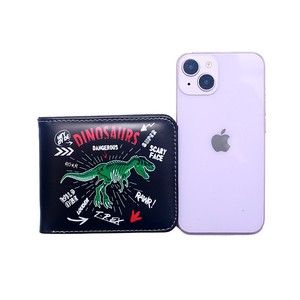 Cartera corta ultrafina con estampado de dinosaurios para animales, cartera personalizada unisex - Product Image 5
