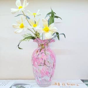 Fábrica de <span class=keywords><strong>China</strong></span> soplado a mano negro oro flor tema Murano jarrón de cristal estilo artístico artesanía diseño figurita para decoración del hogar recuerdo - Product Image 5