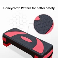 Plataforma de Ejercicio Ajustable con Logotipo Personalizado, Stepper Aeróbico Antideslizante de Plástico para Entrenamiento en Casa o Gimnasio