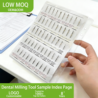 Dental-Fräswerkzeug-Musterindex-Seitenringbuch aus PVC für Dentalbohrer-Zubehör und Poliermaterialien