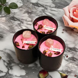 Vela de Cera de Soja con Logotipo Personalizado en Frasco de Vidrio Negro, Velas Aromáticas Hechas a Mano de Lujo para Decoración del Hogar, Días Festivos y Celebraciones - Product Image 6