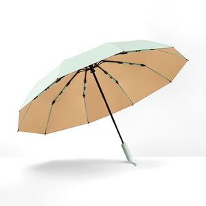 Paraguas Plegable Automático 2025 con Recubrimiento de Color, Impresión de Logotipo, Protección UV, Portátil, para Sol y Lluvia, para Mujer - Product Image 2