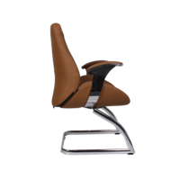 Mobilier bureau fixe mi-dossier patron bureau en cuir marron personnalisable fauteuils inclinables bureau ordinateur