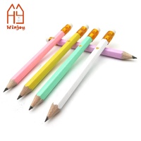 Demi crayon écologique avec gomme pour bébé jeux de douche nuptiale faveurs de mariage petits crayons de poche pré affûtés HB crayon de golf personnalisé
