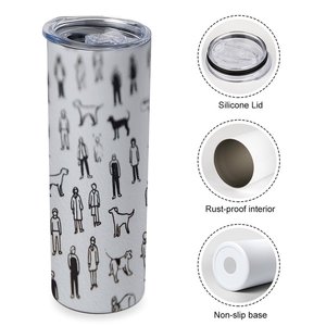 Vaso Térmico de Acero Inoxidable de 20oz con Diseño Personalizado, Taza Aislada y Resistente para Bebidas - Product Image 3