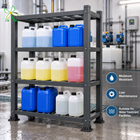 Scaffalatura Portatile a Quattro Livelli per Forniture Aziendali, Resistente e di Grande Capacità, per Linee di Produzione, Scaffale in FRP per Magazzino