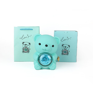 Oso de Rosas <span class=keywords><strong>al</strong></span> <span class=keywords><strong>por</strong></span> <span class=keywords><strong>Mayor</strong></span> de Fábrica, Nuevo Estilo, Jabón Giratorio, Rosas Eternas Preservadas en Caja de Acrílico para Regalo del Día de San Valentín 2026 - Product Image 6