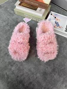 Sandales d'été <span class=keywords><strong>pour</strong></span> femmes en fourrure de mouton haut de gamme, à semelle épaisse, doublure en fourrure, style décontracté, <span class=keywords><strong>pour</strong></span> le printemps et l'été - Product Image 3