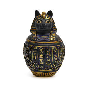 تمثال جديد رائج للحيوانات الأليفة على الطراز المصري، مصنوع من الراتنج، لتزيين المنزل، تمثال إله أنوبيس للقطط والكلاب - Product Image 3