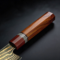 Couteau Santoku XITUO en acier Damas forgé à la main pour couper la viande, le poisson et les légumes, pour cuisines domestiques et commerciales