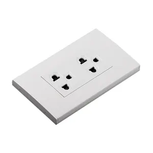 Wall Switch And Socket Manufacturers Dual American Socket Panel Multifunction 6 Holes Electrical Wall Power Socket