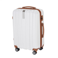 Sac à bagages extensible en Abs, vente en gros, moins cher, chariot de voyage, ensemble de valises à emporter avec logo imprimé