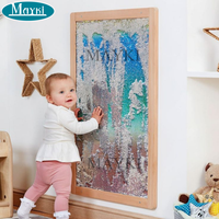 Tableau de dessin sensoriel réversible à paillettes, jeu sensoriel, tableau de dessin à paillettes scintillantes, panneau mural pour enfants