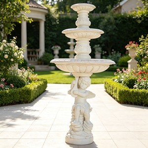 Fontana in Marmo Bianco Europeo Premium Personalizzata, Statua di Cigno Intagliata a Mano, Gioco d'Acqua per Giardino e Villa, Direttamente dalla Fabbrica - Product Image 3
