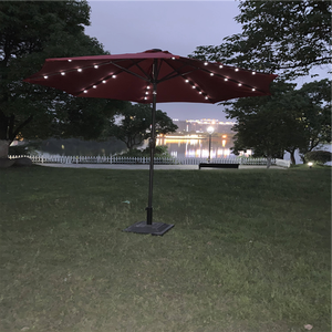 Customize Factory Wholesale Modern Outdoor Solar Powered Aluminum <b>LED</b> <b>Strip</b> <b>Lighted</b> Wind Resistant Portable Patio Umbrella - Product Image 2