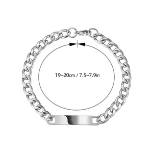 Personalized <b>bracelet</b>, stainless steel ins <b>couple</b> <b>bracelet</b>, men's and women's trendy personalized retro punk hip-hop titanium - Product Image 2